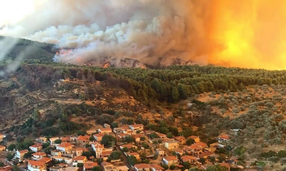 Φωτιά στη βόρεια Εύβοια – Σηκώθηκαν αεροσκάφη (βίντεο)